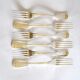 Sfam lot de 6 fourchettes de table chinon en métal argenté filet ancien 21,5 cm