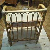 Rattan serving table