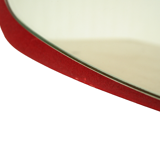 Retro free-form mirror felt wood 49 x 36