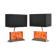 Pair of fractal resin and brass lamps by Henri Fernandez