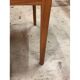 Lot of 6 light wood canning chairs, black leather with armrests