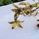 Lustre gold metal leaves from the 50s