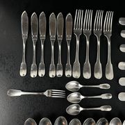 Christofle silver-plated cutlery set – Cluny model – 36 pieces