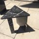 Table basse cristal et marbre