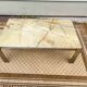 Wood chrome marble coffee table