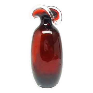 Mid-century modern vase, glass, Poland, 1970s