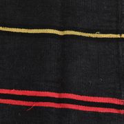 5x7 Grey & Black Striped Vintage Kilim Rug, 155x229Cm
