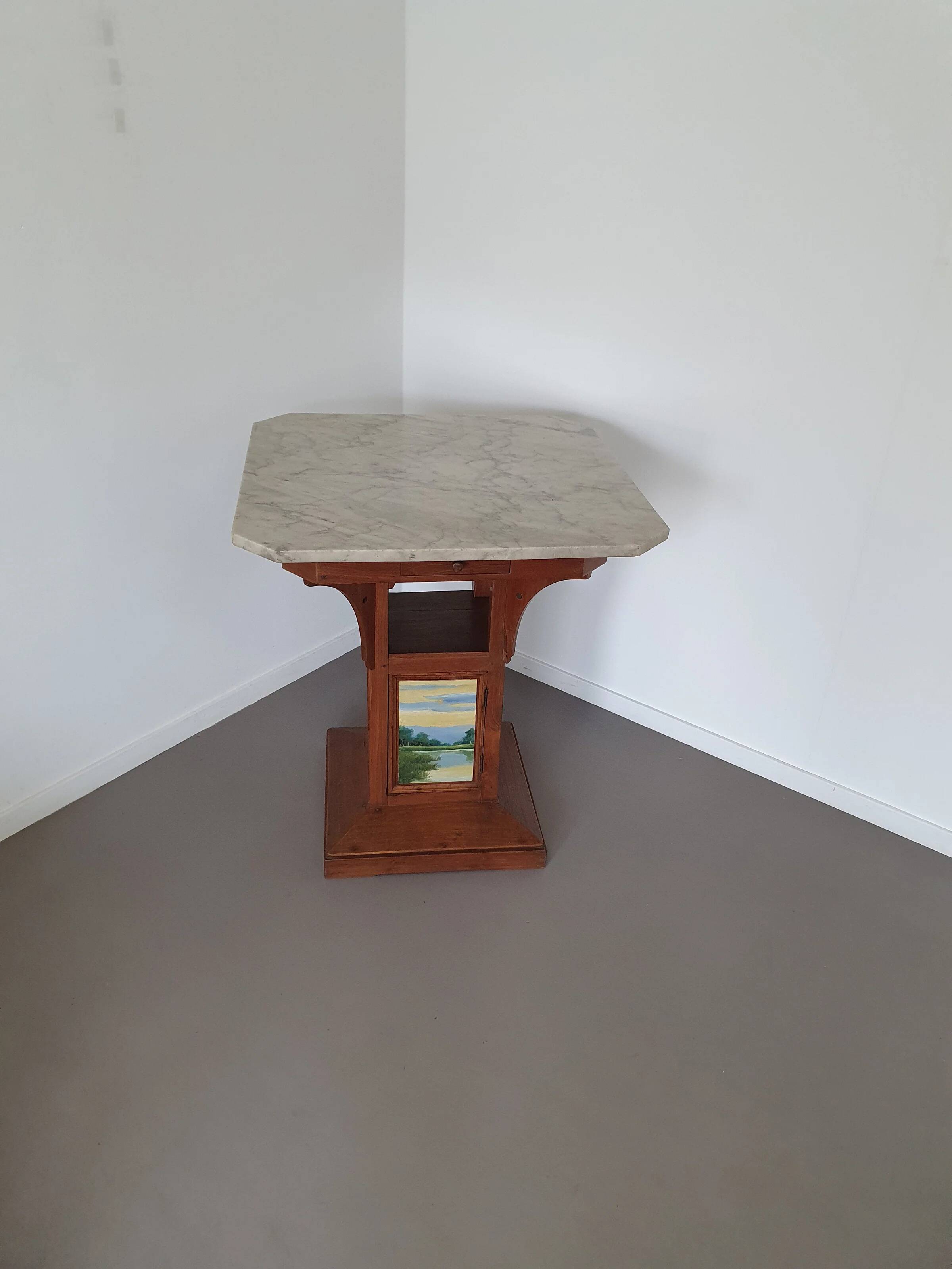 Indonesia table with marble top