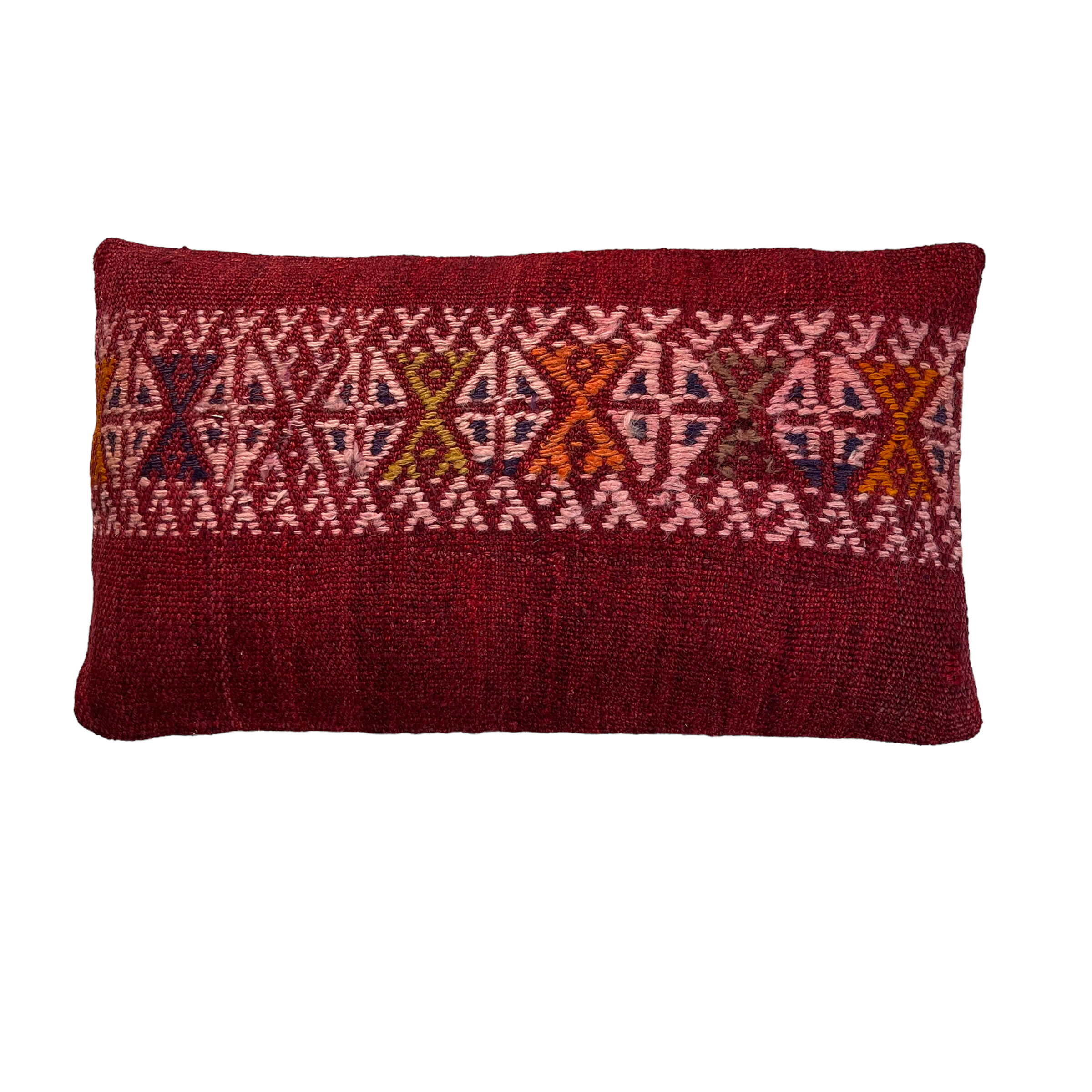 Vintage turkish kilim cushion cover, 30 x 50 cm