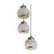 Lustre suspension cascade 3 glass globes Murano Mazzega