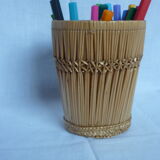 Braided straw pot