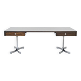 Trau Arredamenti Metallici S.P.A. large desk in rosewood Italy 1960