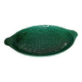 Digoin-Sarrguemine green earthenware dish