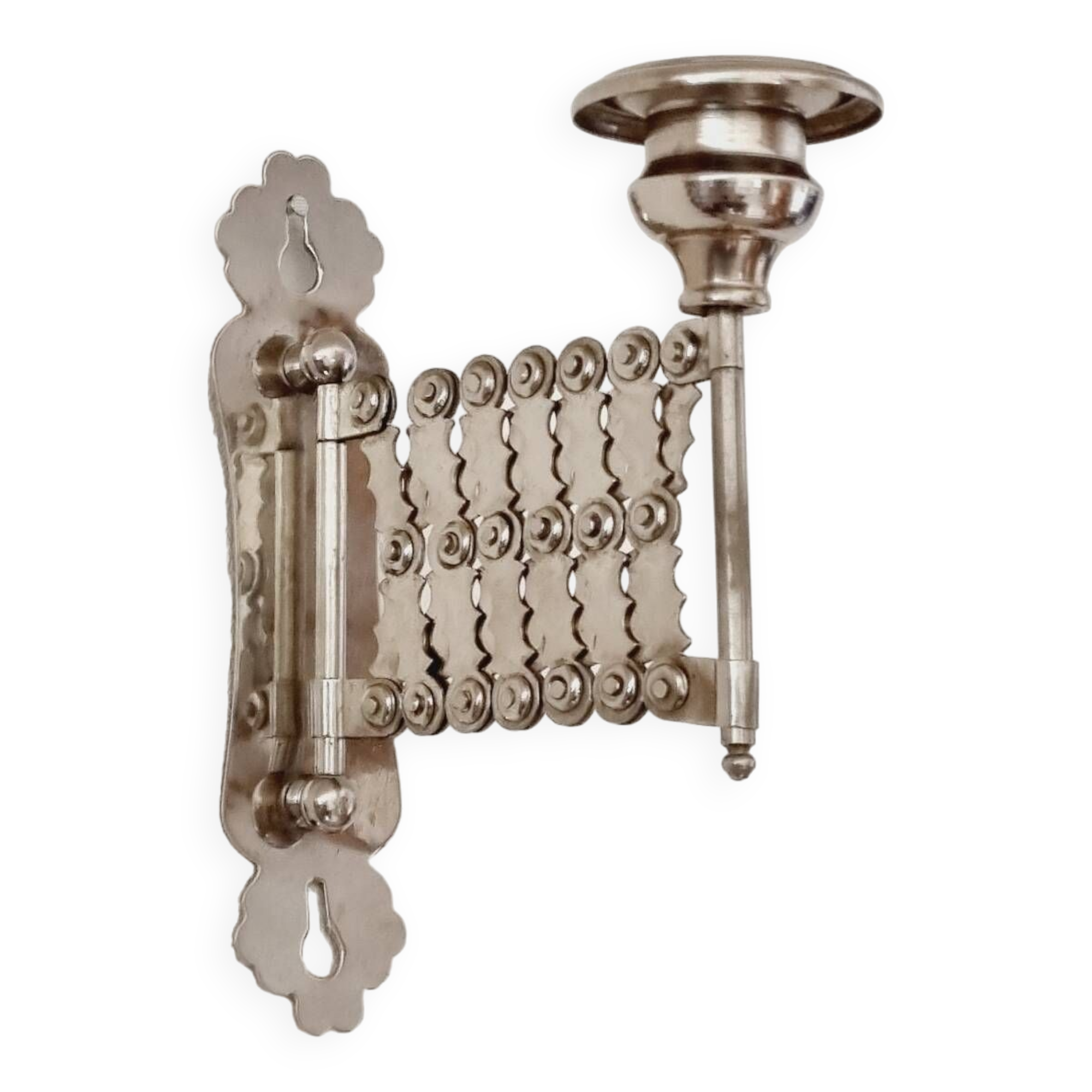 Metal accordion wall candle holder