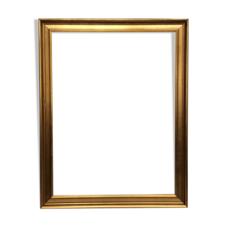 Contemporary gilded stucco frame total size: height -72cm-width -56cm-deep—2.5