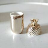 Vintage silver metal salt shaker WMF design 1970s