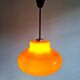 Large vintage pendant light in orange opaline, 1970s