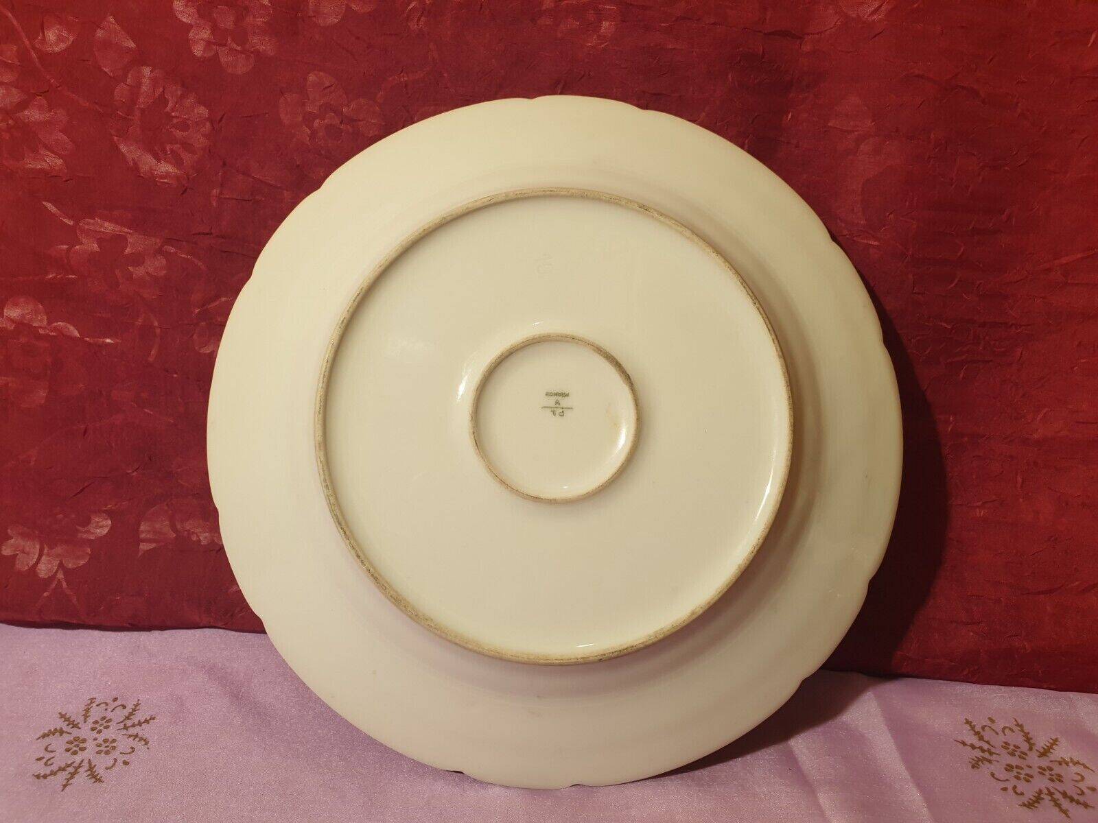 Three pretty round dishes including a hollow white and gold porcelain PLV France