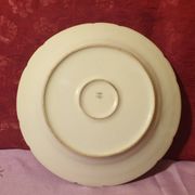 Three pretty round dishes including a hollow white and gold porcelain PLV France