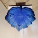 Leaf tray fruit basket in blue glass
