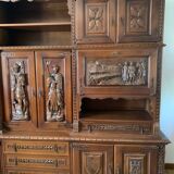 Exceptionnel living sculpté en bois massif – Style Renaissance espagno