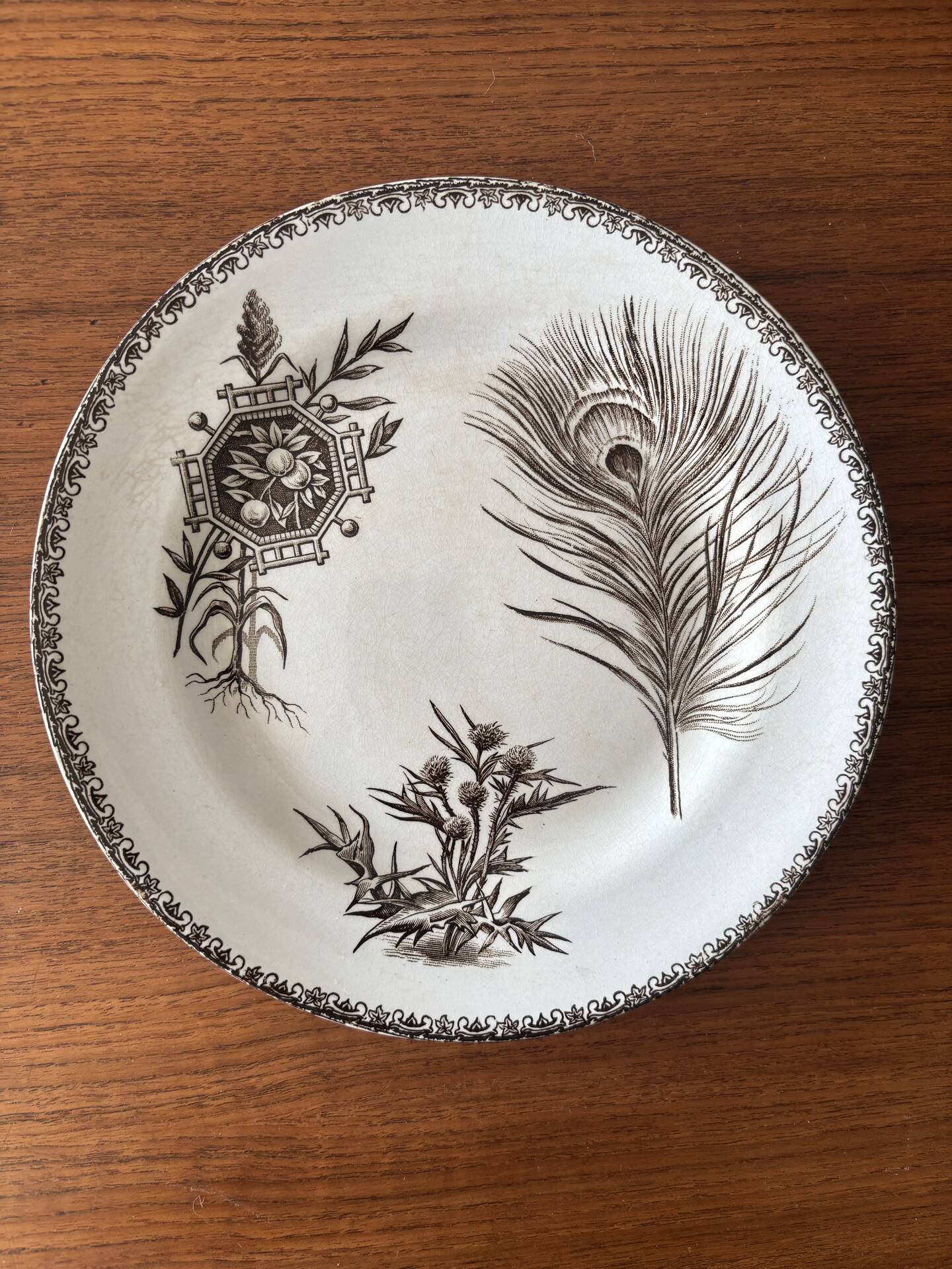 6 dessert plates iron earth sepia Grand Dépôt Earthenware