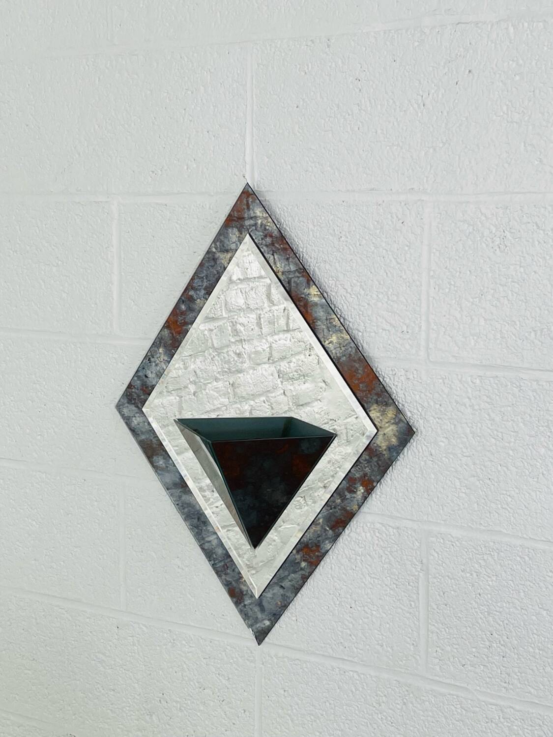 Vintage beveled art deco mirror