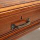 Antique walnut desk with brown leather, Italy, 19th century