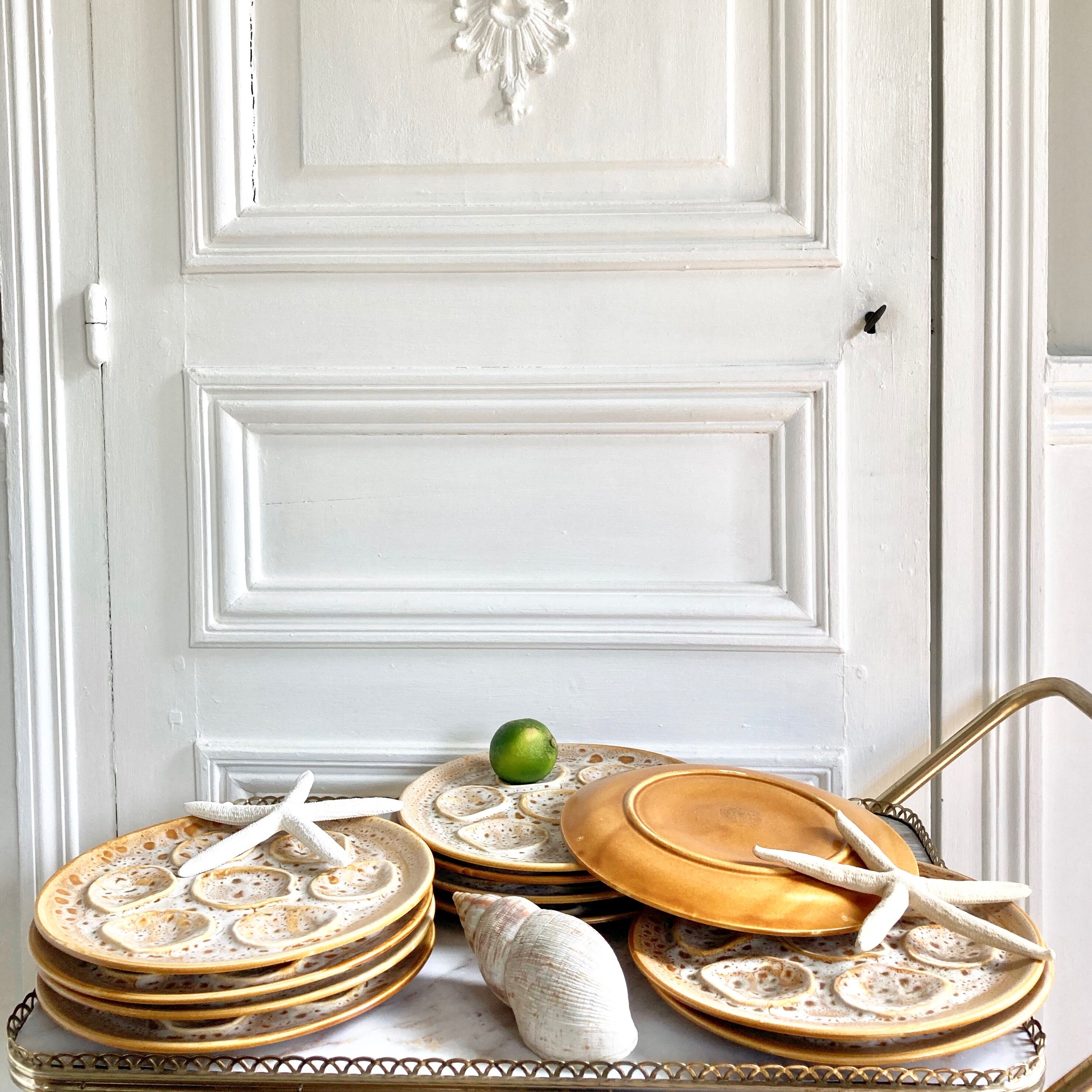 11 Niderviller oyster plates
