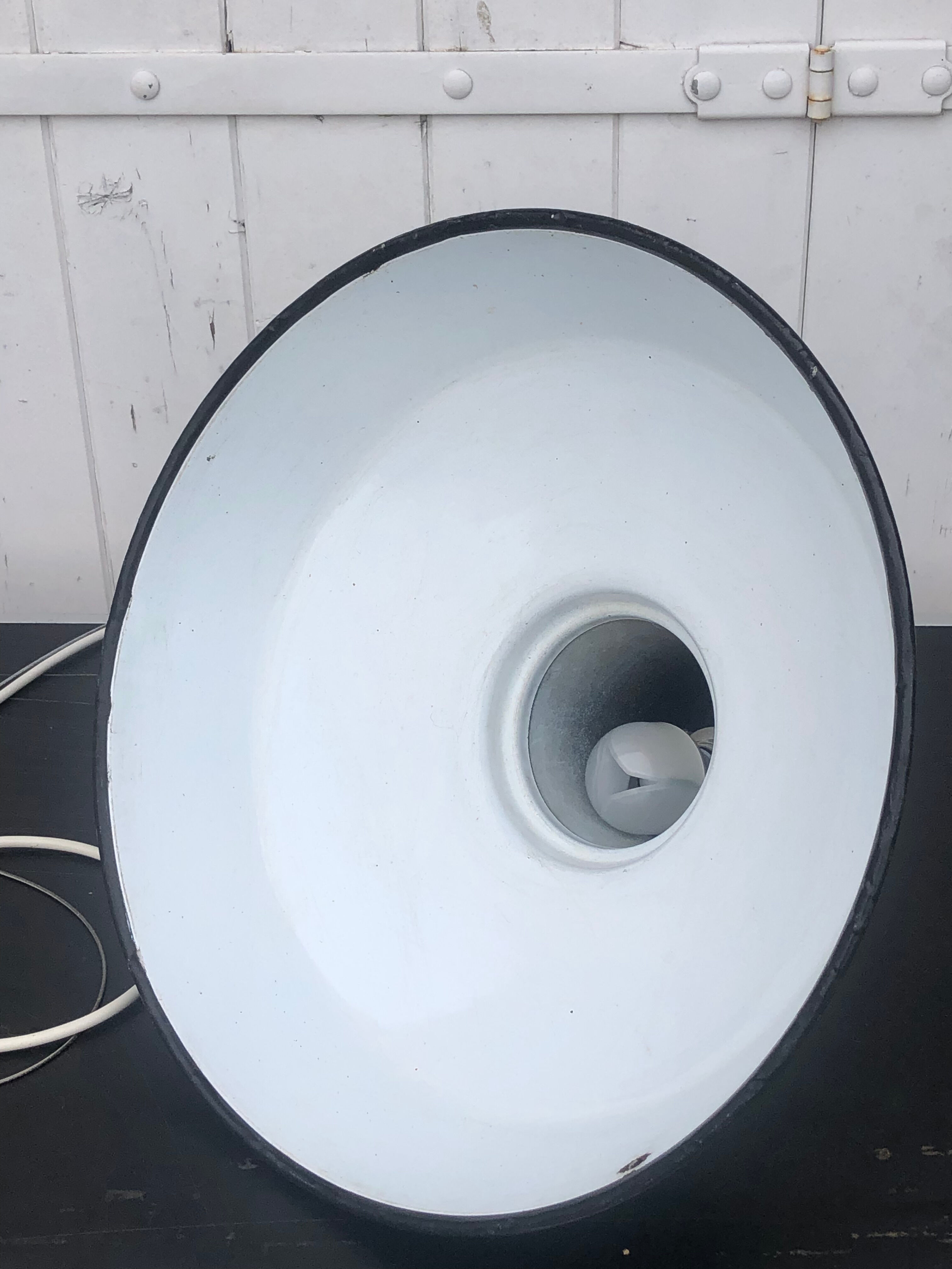 Suspension lampe vintage tôle