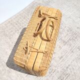Braided rattan briefcase suitcase