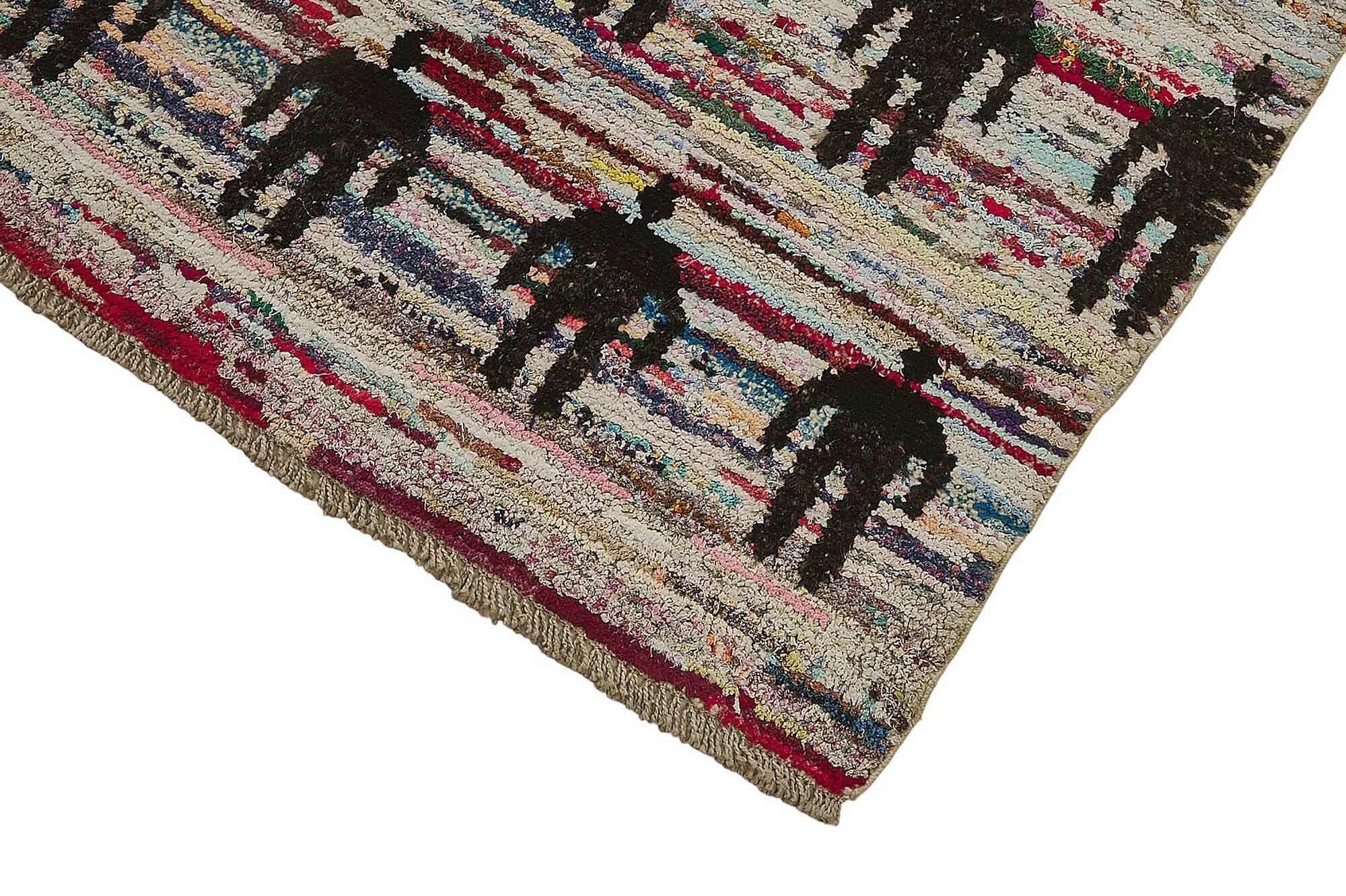 Handwoven Turkish Recycled Boho Rug 210 cm x 307 cm