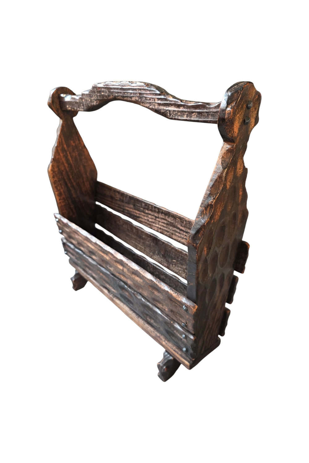 Brutalist magazine rack