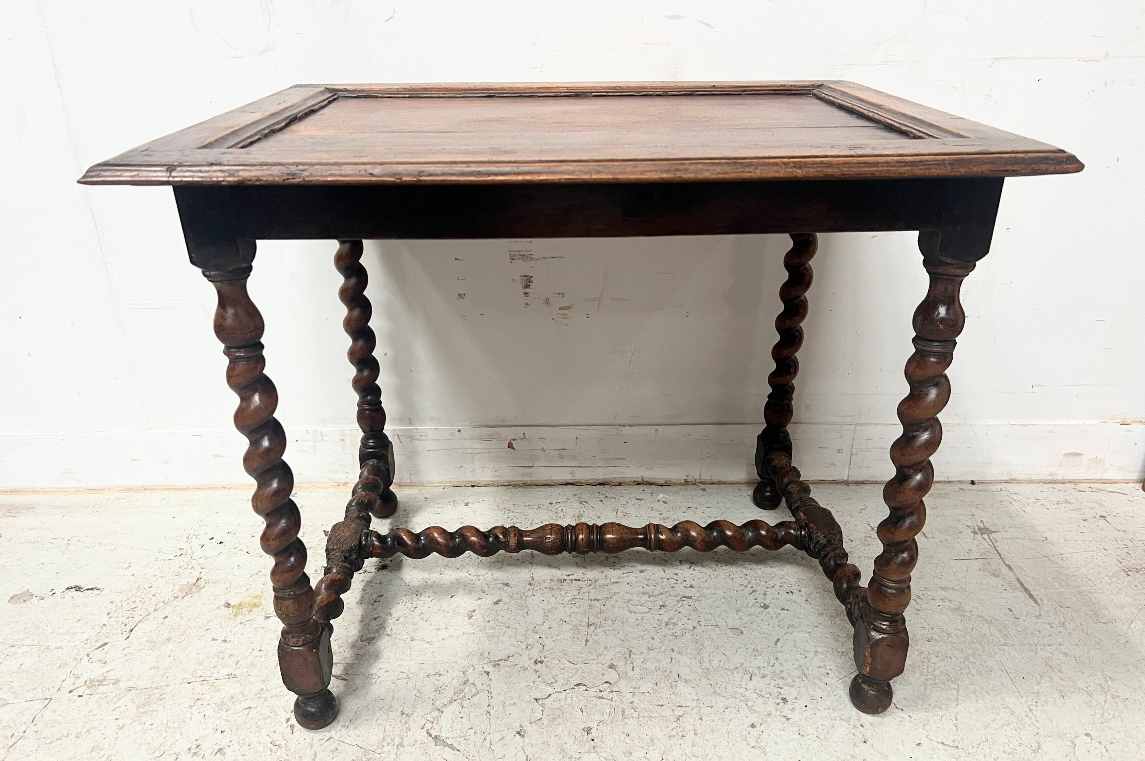 19th-century solid walnut desk.