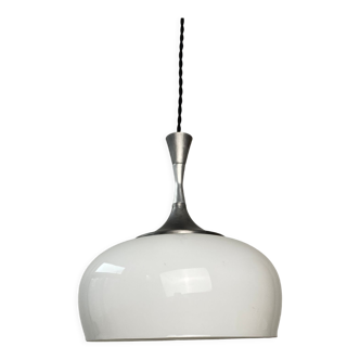 Old vintage opaline bell pendant lamp