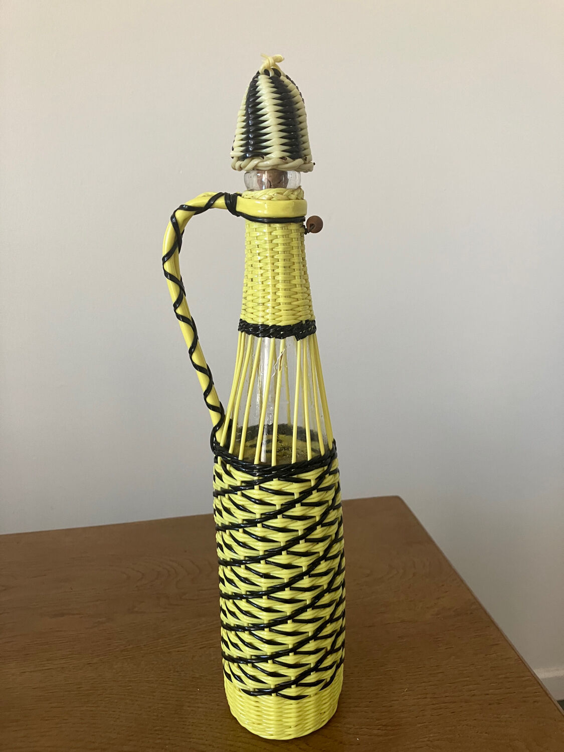 Vintage scoubidou decanter