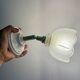 Vintage frosted glass tulip wall light