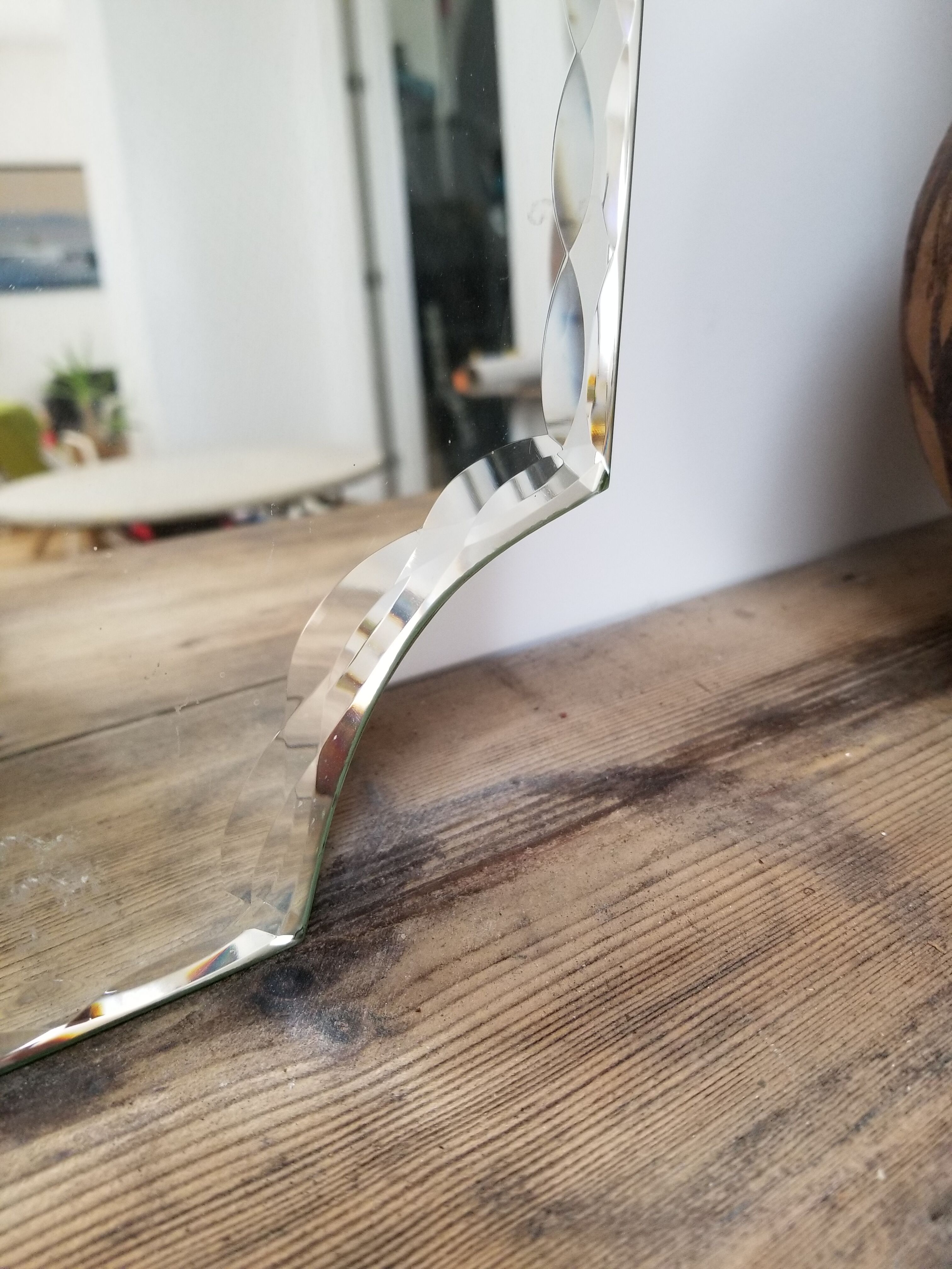 Vintage bevelled mirror  - 82x56cm