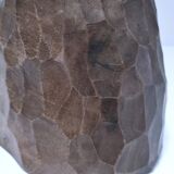 Carved solid wood pencil holder signed vintage