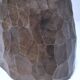 Carved solid wood pencil holder signed vintage