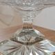 Cut crystal bowl on a brass base in bohemian style.