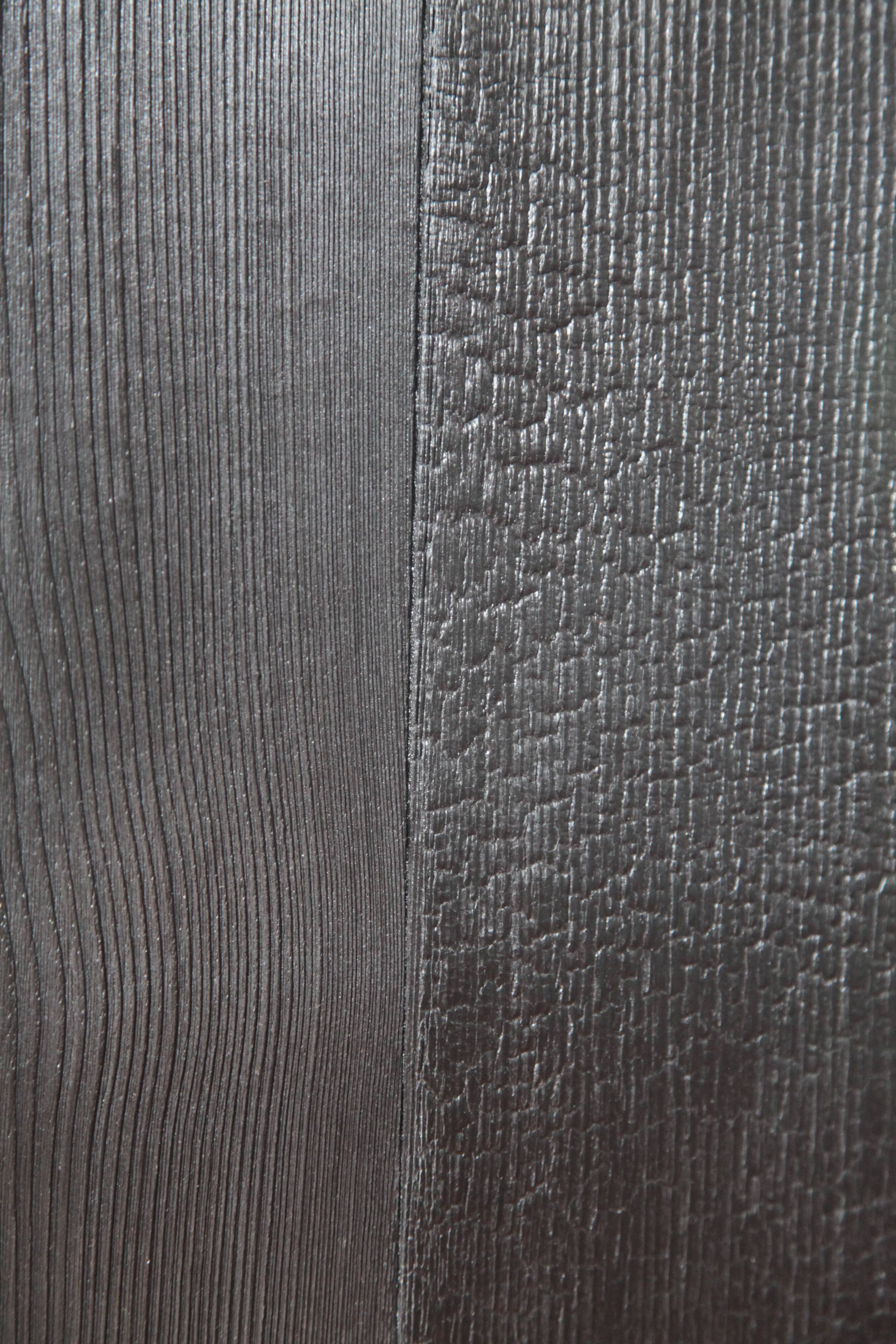 Burnt wood screen unique piece