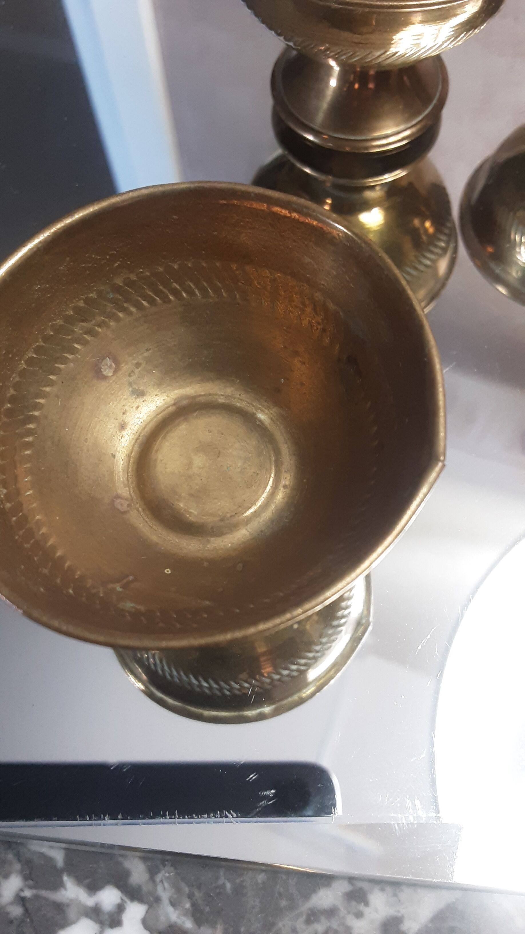 Small brass glasses - vintage