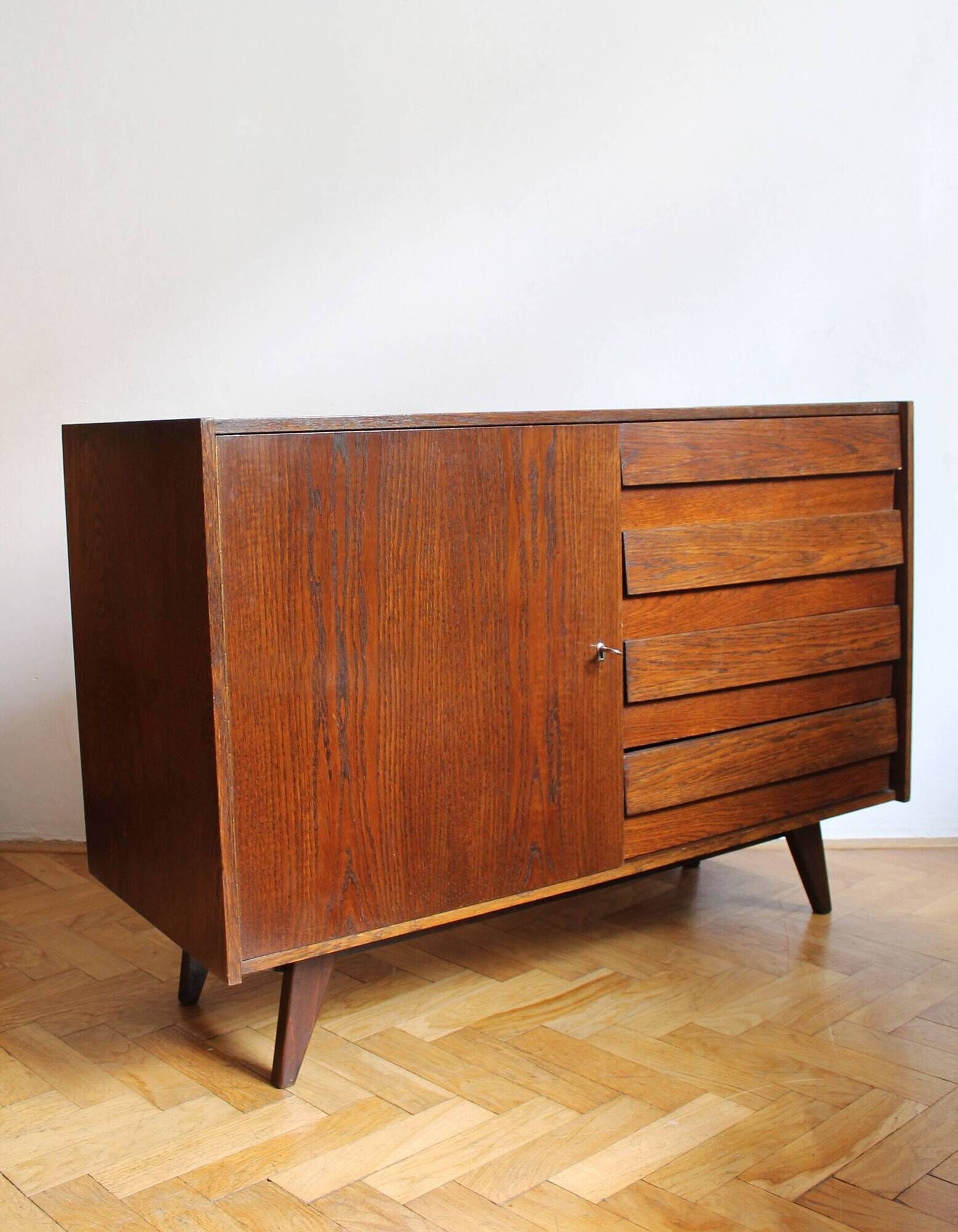 Vintage buffet U-458 by Jiří Jiroutek, Interior Prague, Czechoslovakia, 1972