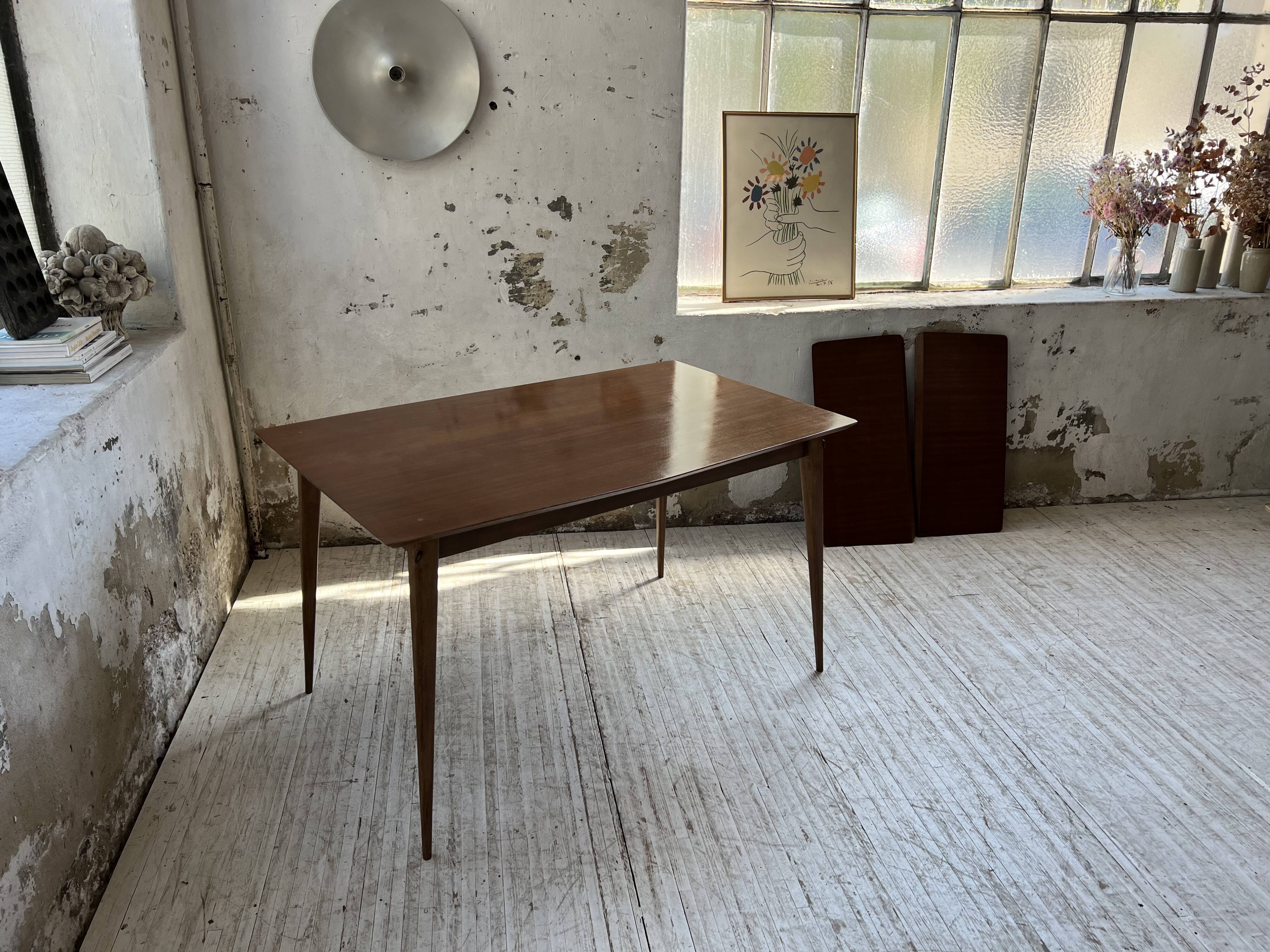 Vintage teak table with extensions, Denmark, 1960