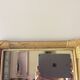 Vintage rattan square mirror