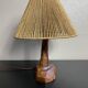 Wooden lamp by Olivier 70s