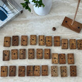 Vintage wooden domino game