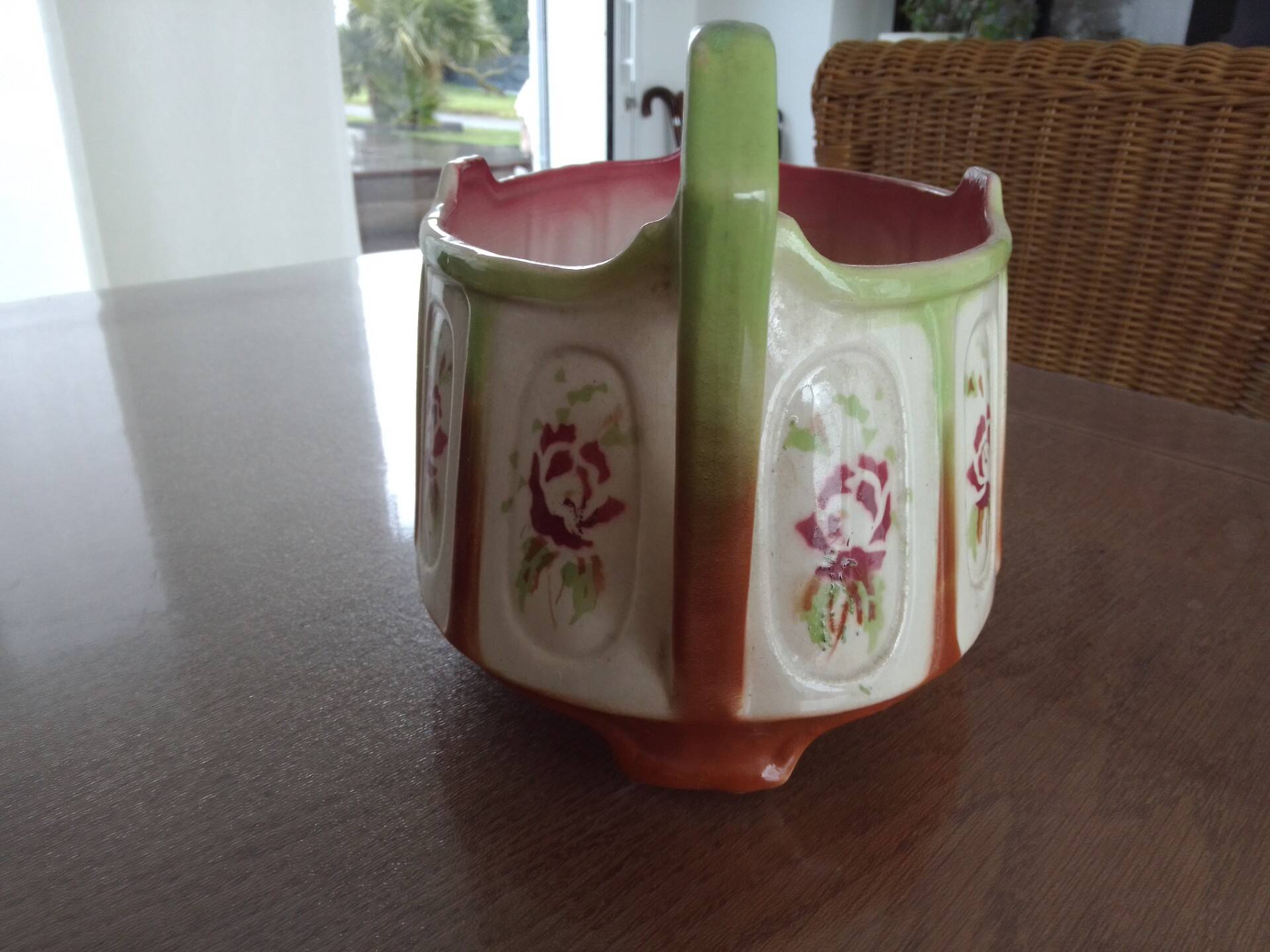 Antique faience jardinière