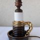Pied de lampe en céramique forme bougeoir
